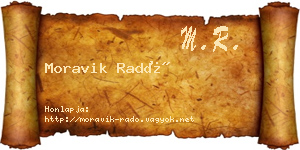 Moravik Radó névjegykártya